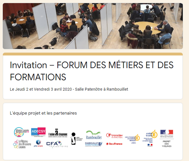Forum des métiers et des formations à Rambouillet, jeudi 2 et vendredi